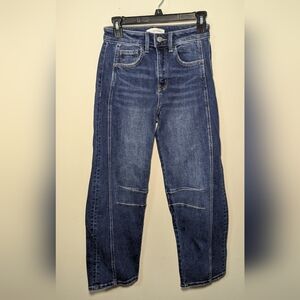 Flying Monkey Barrel Jeans Blue Medium Wash High Rise Women's Size 25